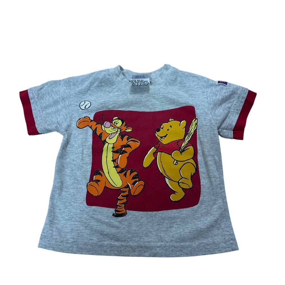 Vintage Disney Winnie the Pooh 2T Tigger Baseball Tee Top Y2k 90s Toddler